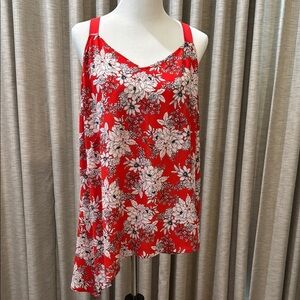 Vince Camuto Red Asymmetrical Camisole
